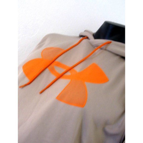 Underarmour Unisex Gray/Orange Sweatshirt Hoodie Large - Picture 2 of 12
